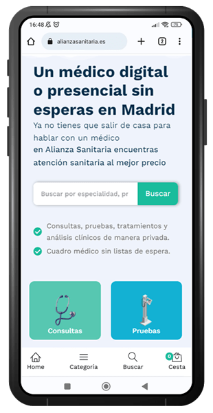 Aplicación móvil de servicios médicos